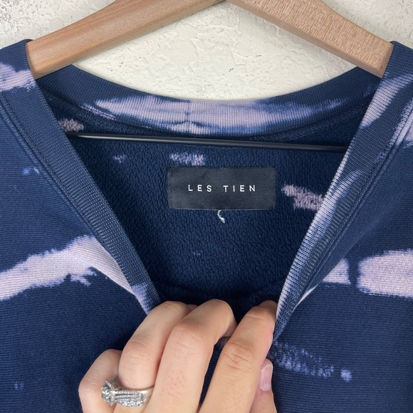 Les Tien Mock Neck Tie Dye Cotton Sweatshirt Size Medium - Picture 5 of 11